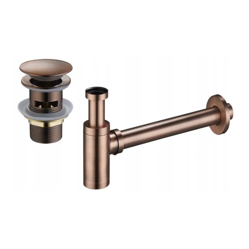 Półsyfon umywalkowy okrągły Mexen click-clack miedziany 1 szt.