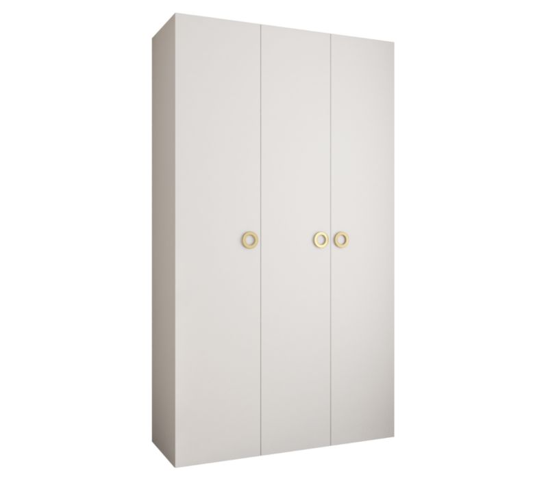 Szafa trzydrzwiowa wysoka 40 Abiks Como 1 140 biały+złoty 1 szt.