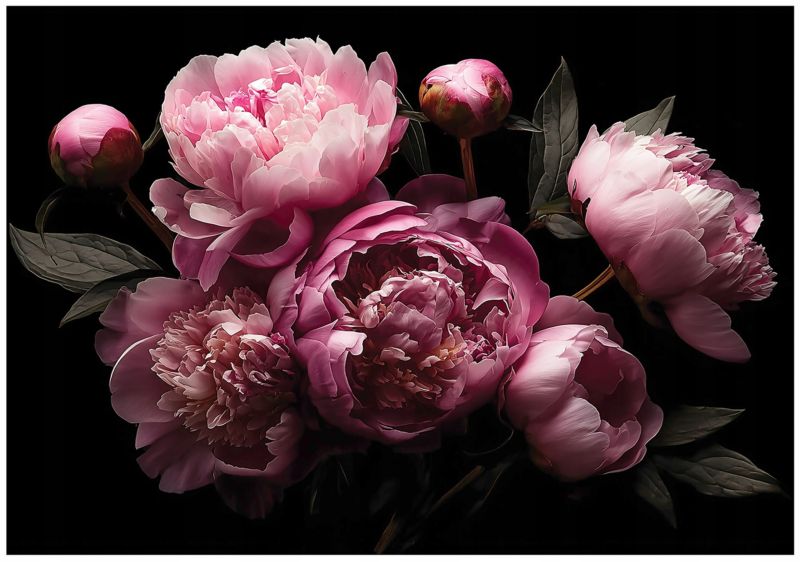 Fototapeta WALLARENA Do Sypialni Salonu Na Flizelinie Kwiaty Natura Piwonie Różowy 300x210 cm 16045VX6 1 szt.