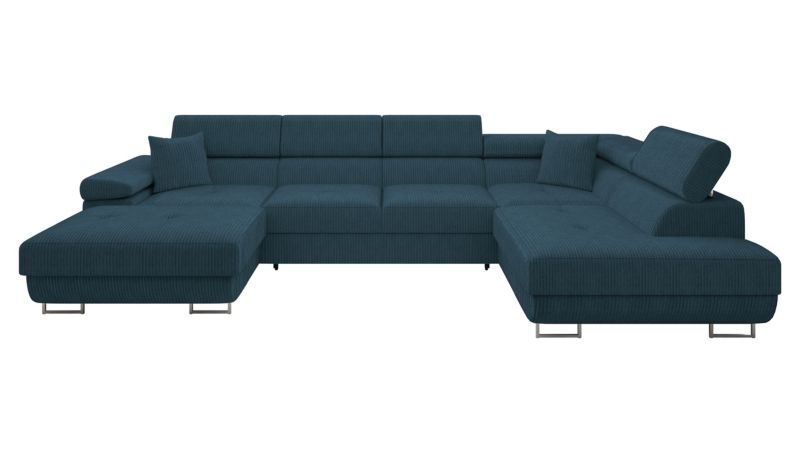 Narożnik z funkcją spania MIRJAN 24 Torezio Bis Sztruks prawy kobaltowy 1 szt.