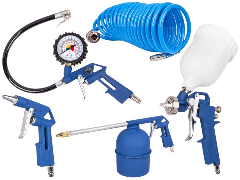 Zestaw lakierniczy pistolet GEKO G01100 do malowania pompowania 5el 1szt.