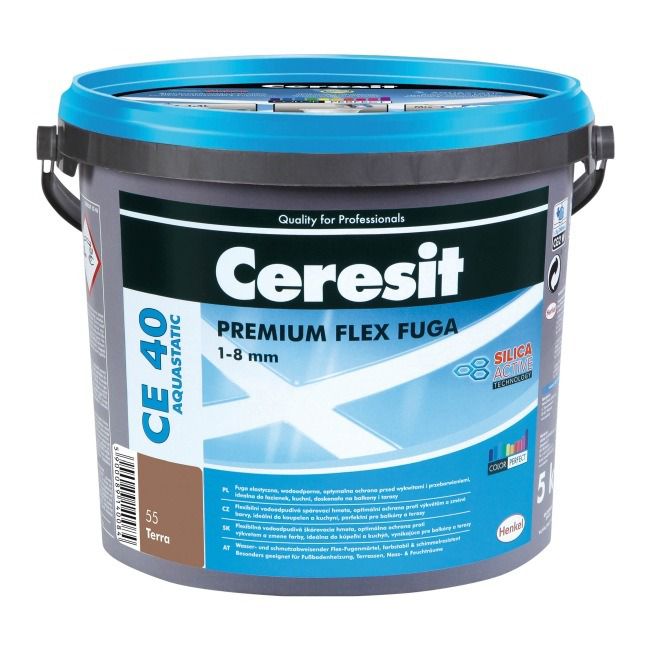 Fuga elastyczna Ceresit CE 40 Aquastatic terra brąz 5 kg