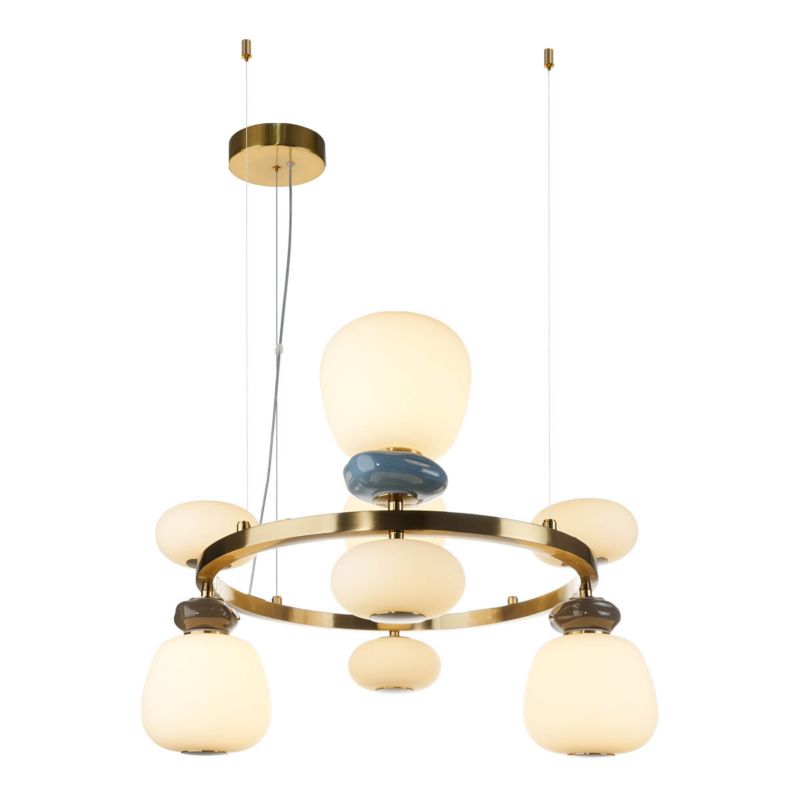 Lampa wisząca Italux EVANS złota 1 x LED 33W 3950lm wym:142x55x55cm IP20 -1 szt.