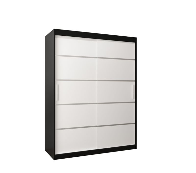 Szafa przesuwna Garderoba Abiks Verona 1 150 czarny + sonoma 1 szt.