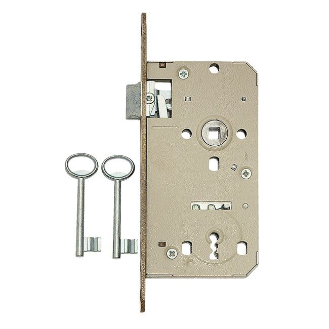 Zamek wpuszczany Jania 72 / 50 klucz