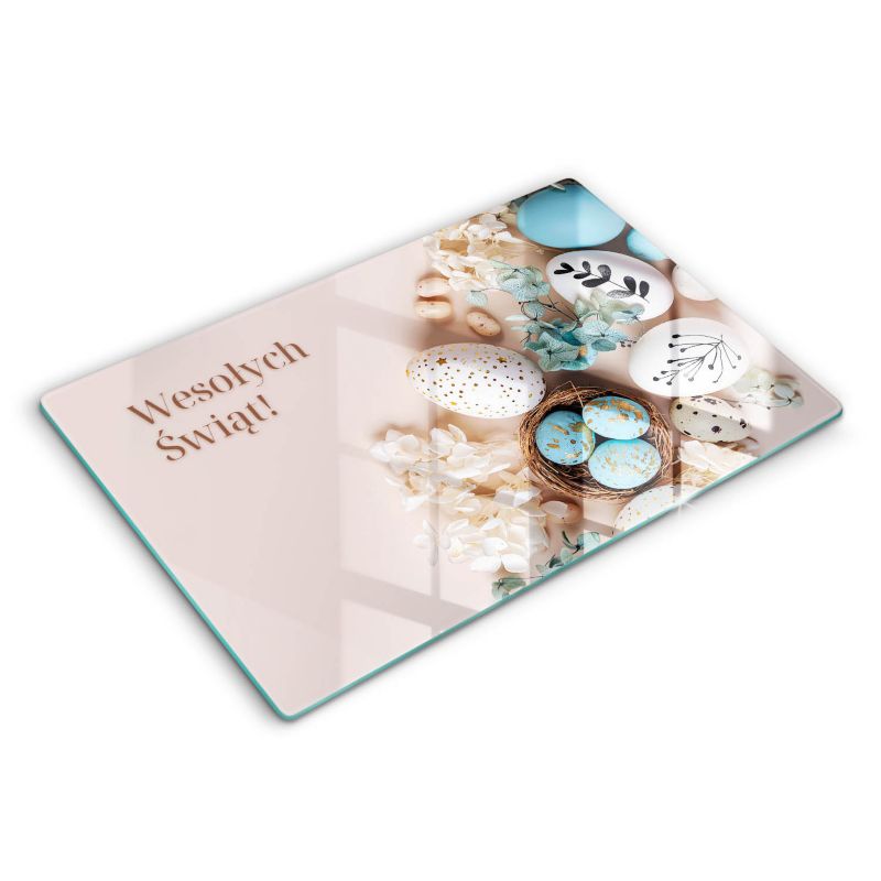 Szklana deska do krojenia Wallfluent 80x52 cm Wesołych Świąt Wielkanocnych 1 szt.