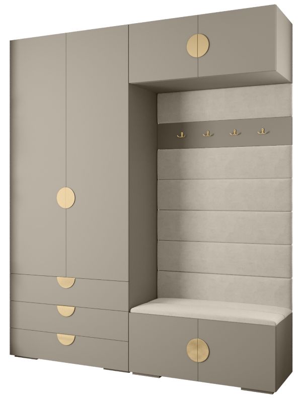 Garderoba do przedpokoju Abiks INOVA 4 Z12 kaszmir+złoty+manila02 1 szt.