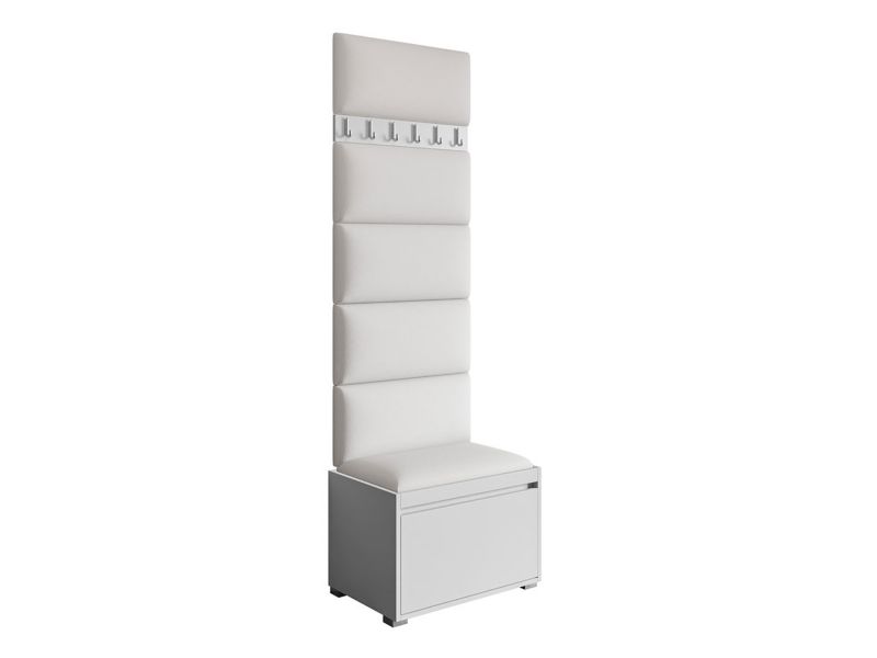 Zestaw do przedpokoju MIRJAN 24 Grawis 60 IV biały + biała ekoskóra 1 kpl.