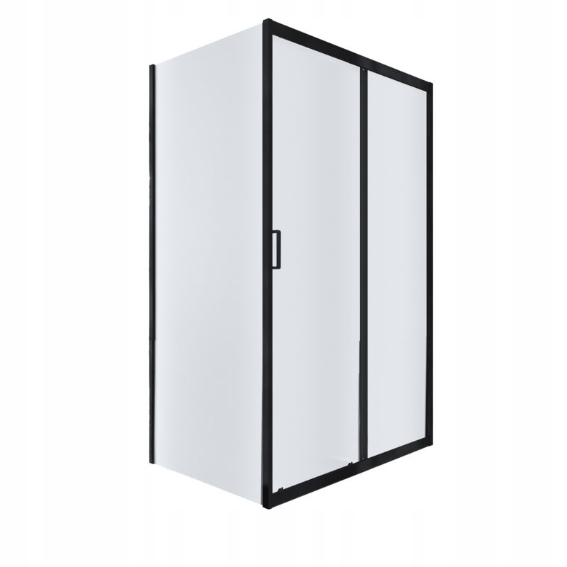 Kabina prysznicowa NAMELESS Durasan 100x80 czarny mat prostokątna 1szt.