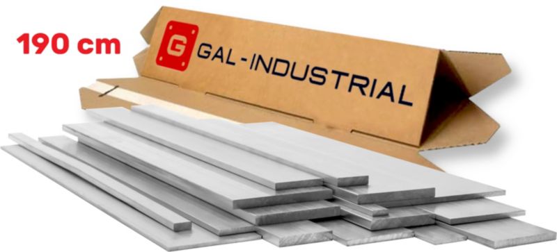 Płaskownik Aluminiowy GAL-INDUSTRIAL 40x3 mm 190 cm Profil Aluminium + Cięcie na wymiar 1 szt.