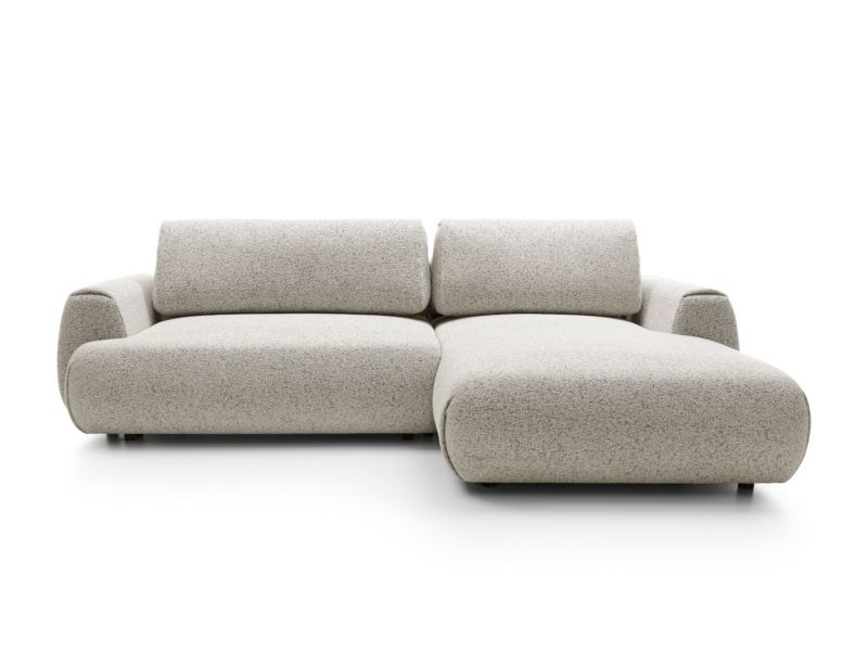 Narożnik Bettso Morena prawy z pojemnikiem na pościel do salonu jasnobeżowy 1szt.