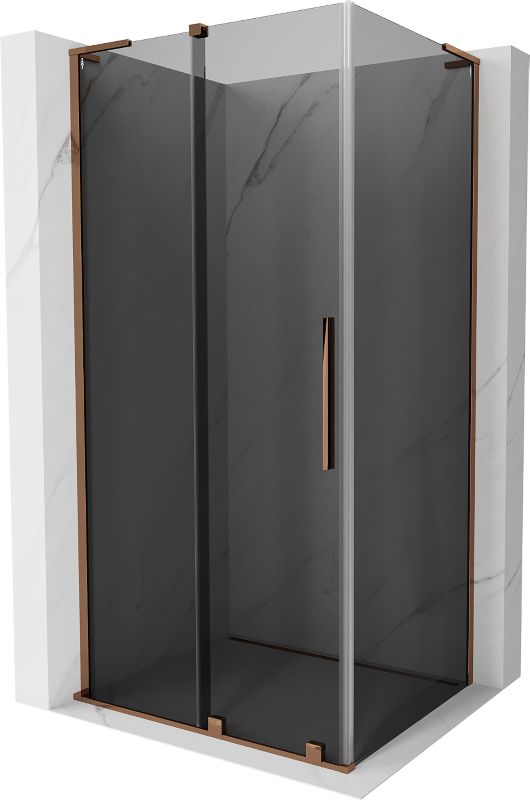 Kabina prysznicowa Mexen Velar L rozsuwana 100 x 75 cm grafit różowe złoto 1 szt.