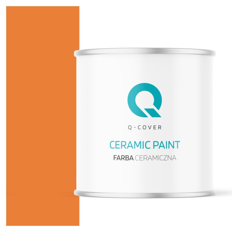 Farba Ceramiczna Do Ścian i Sufitów Q-Cover Pomarańczowy intensywny H5933 Głęboki Mat 2L