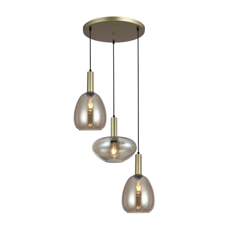 Lampa wisząca Italux GATER złota 3xE27x40W wym:140x58x58cm IP20 -1 szt.