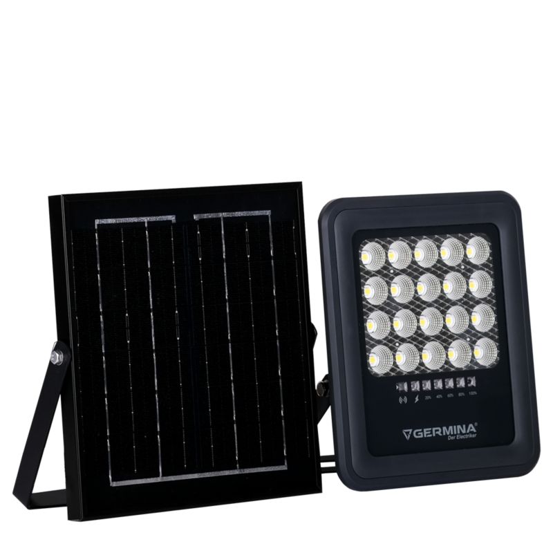 Naświetlacz LED Germina 100W solarny IP65 + pilot lampa zewnętrzna 1szt.
