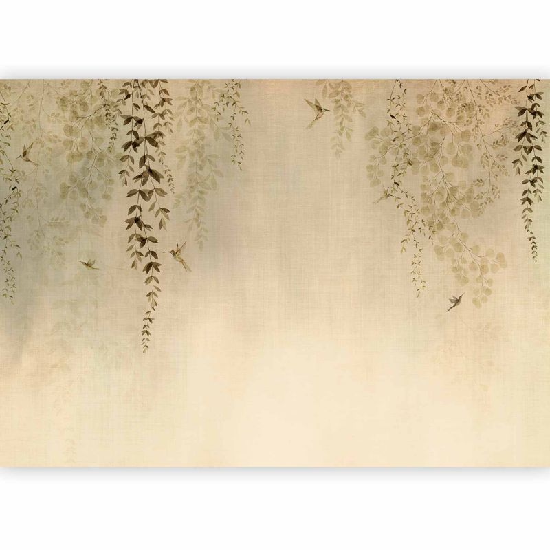 Fototapeta samoprzylepna Artgeist Liście beżowa 196x140 (4 części) 10068aa rolka 1 szt