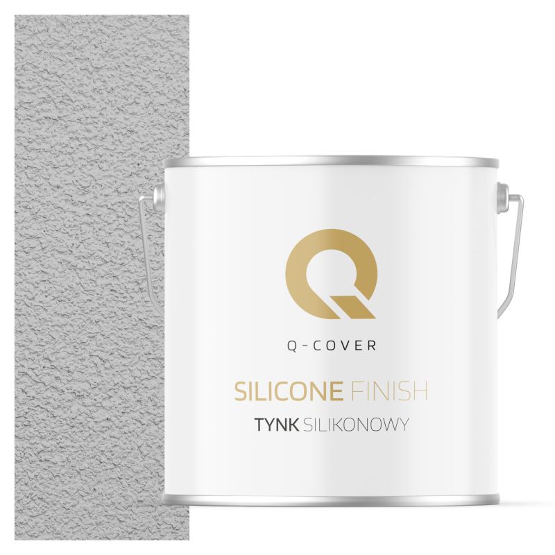 Tynk Silikonowy Elewacyjny Baranek 1.00mm Q-Cover Szary jasny F262 7KG