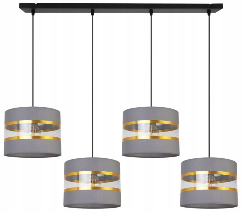 Lampa sufitowa wisząca Light Home LH Elegance Gold 4x E27 60W szary/czarny 1szt.
