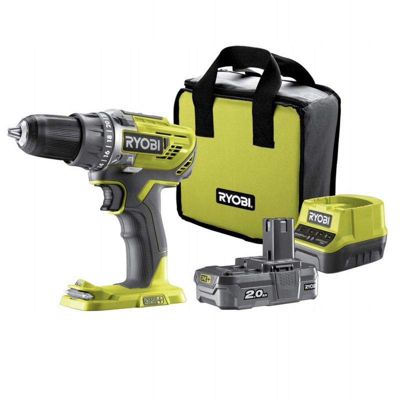 RYOBI WIERTARKO-WKRĘTARKA 18V 50NM ONE+ R18DD3 2Ah TORBA R18DD3-120S