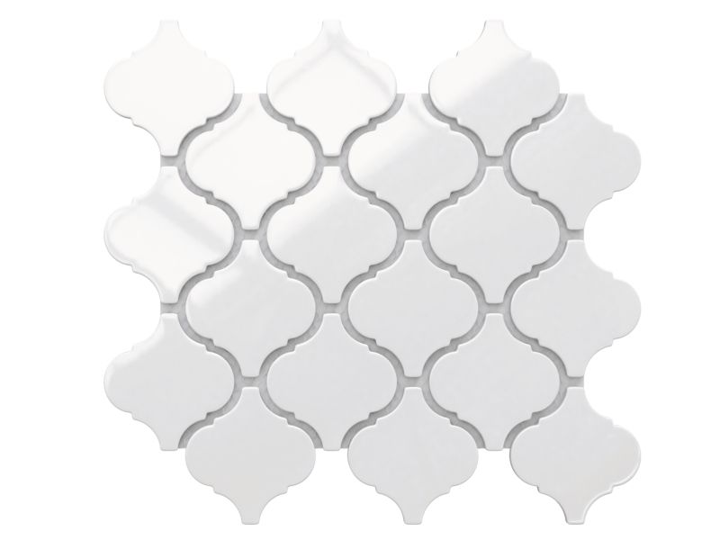 Mozaika ceramiczna Ilcom Arabeska biała white 24,3 x 27,5 cm 1 szt.