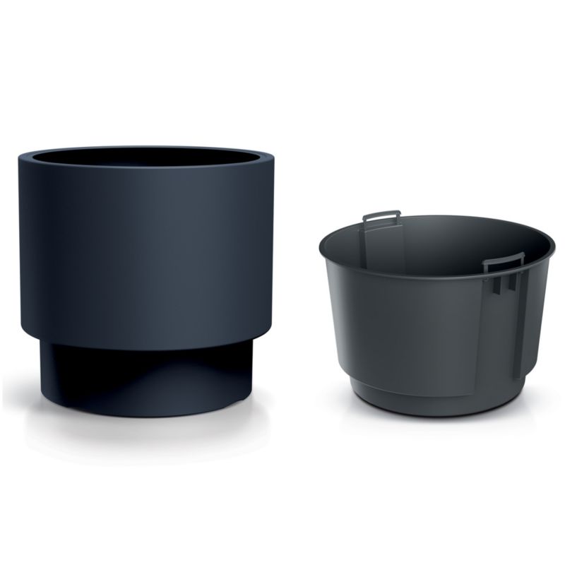 Doniczka Ogrodowa EDANTI 29,8 cm Okrągła Na Taras Do Ogrodu Antracytowa 1 szt.