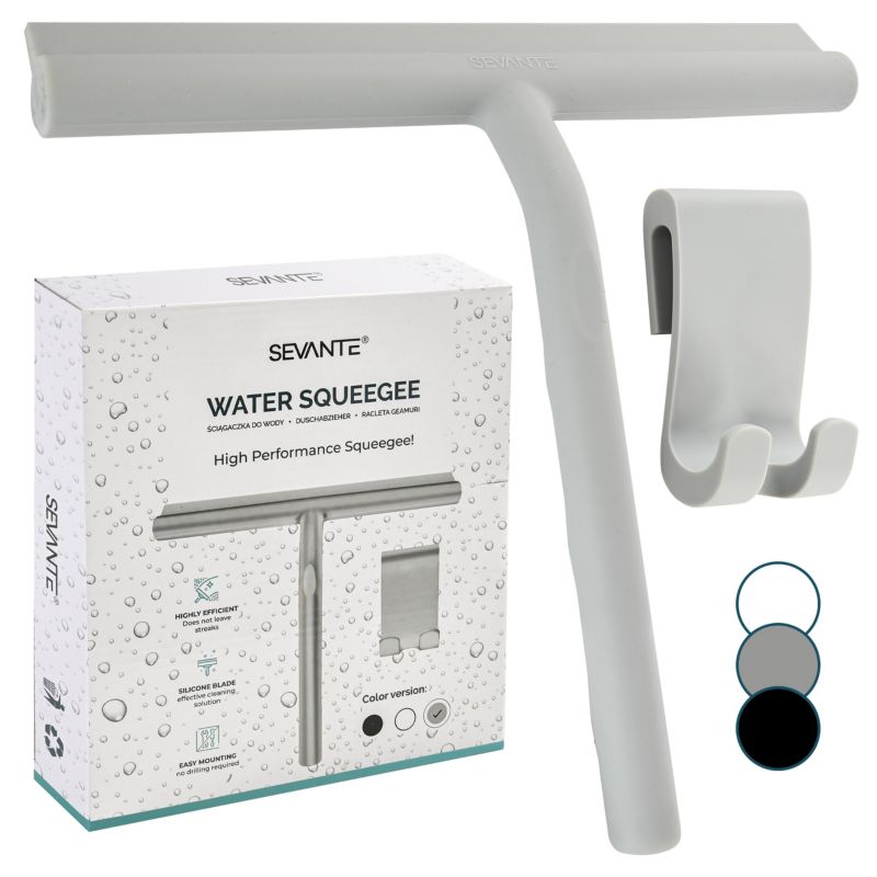 Ściągaczka do wody i pary SEVANTE silikonowa jasno-szara 1 szt.