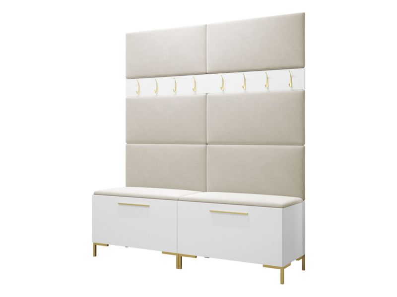 Garderoba MIRJAN 24 Zilion II biały + beżowy 1 kpl.