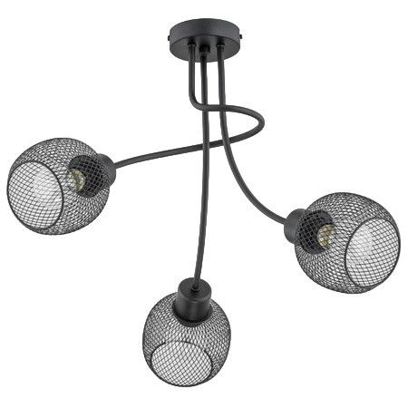 Lampa sufitowa Alfa Plena czarna wym: 45 x 46 x 48 cm 3xE27 x 15W 1 szt.
