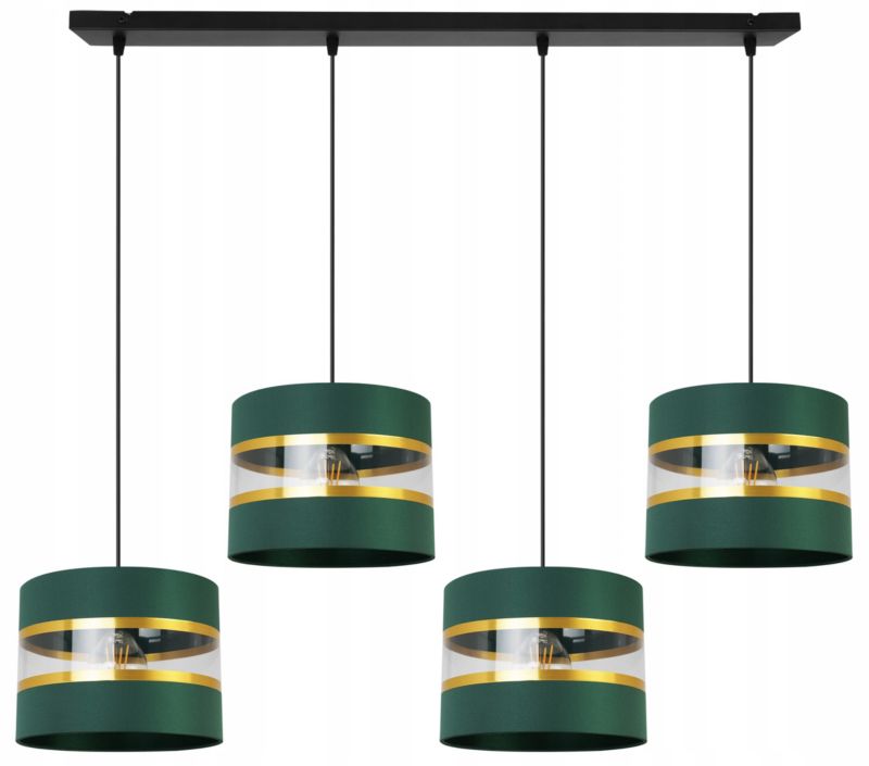 Lampa sufitowa wisząca Light Home LH Elegance Gold 4x E27 60W zielony/czarny 1szt.