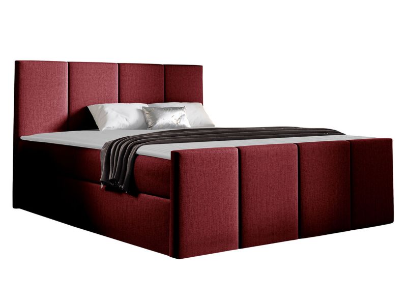 Łóżko kontynentalne MIRJAN 24 Lars 180x200 buraczkowy 1 szt.