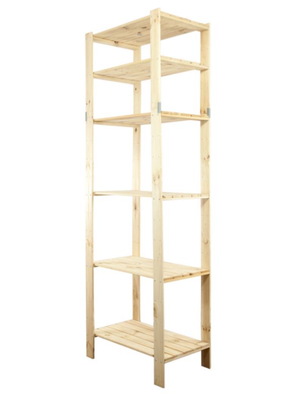 Regał drewniany MODO24 sosnowy 230 cm ażurowy do magazynu 1 szt.