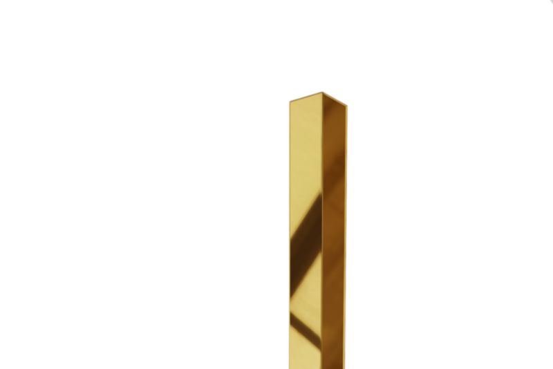 Kątownik wykończeniowy wewnętrzny L Lambro złoty połysk 3cm x 3cm x 270cm 1 szt.