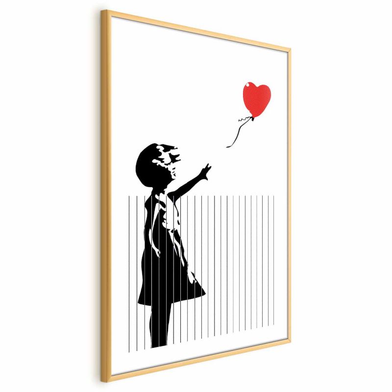 Plakat Artgeist Pocięty Banksy 21x30 cm z ramą złotą 1 szt