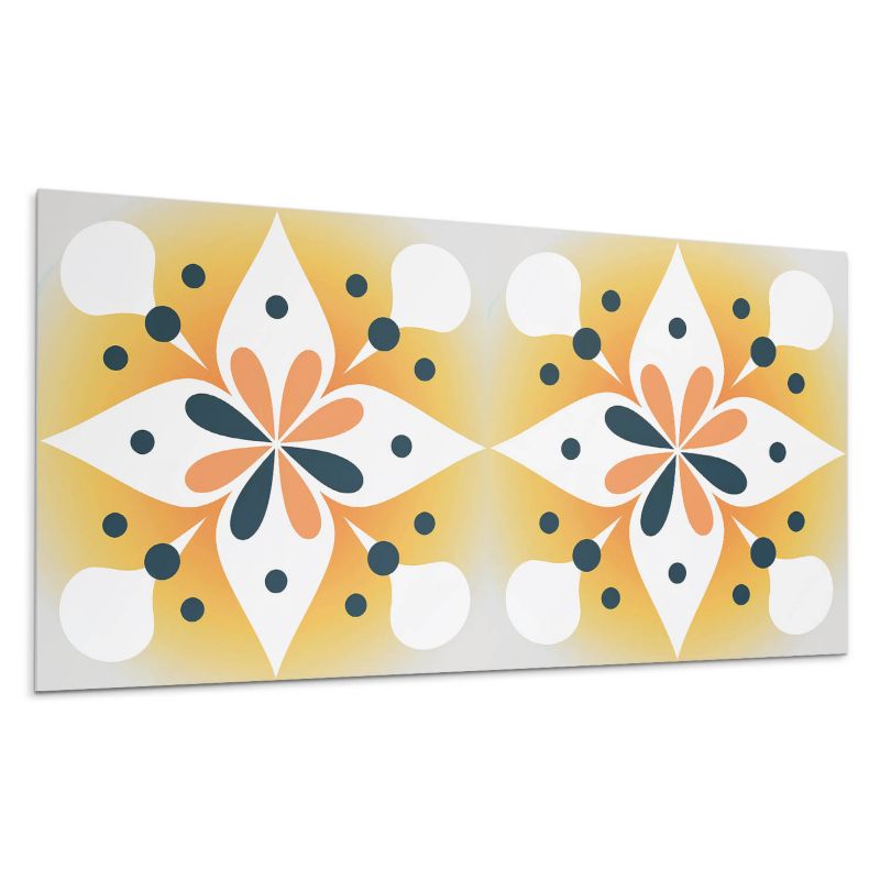 Kafelki samoprzylepne Wallfluent 40x20 cm Wzór kwiatów z drobnymi kropkami 10 szt.