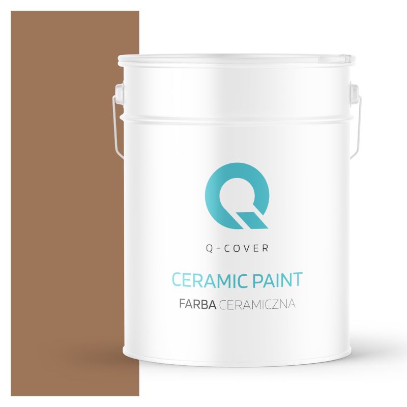 Farba Ceramiczna Do Ścian i Sufitów Q-Cover Brązowy H5018 Głęboki Mat 10L