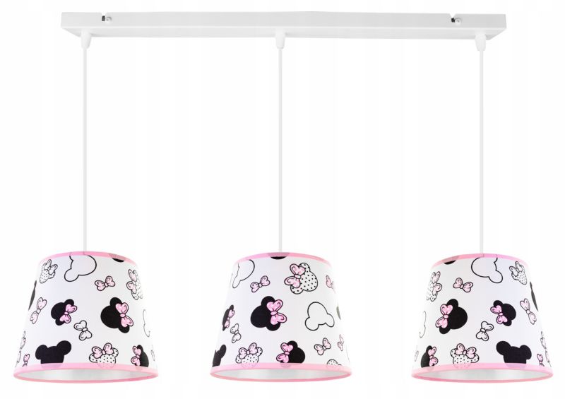 Lampa sufitowa wisząca dziecięca Light Home LH Minnie 3x E27 60W szary 1szt