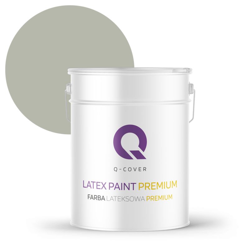 Farba Lateksowa Premium Plamoodporna do Ścian i Sufitów Q-Cover Khaki H1747 Głęboki Mat 10L
