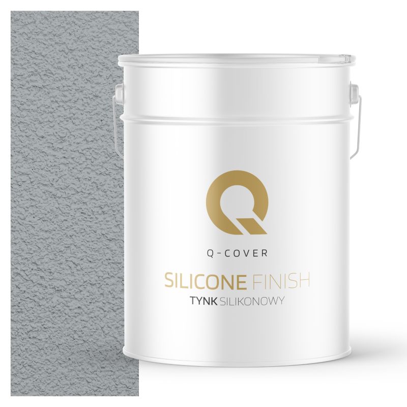 Tynk Silikonowy Elewacyjny Baranek 3.0mm Q-Cover Szaroniebieski jasny F253 15KG
