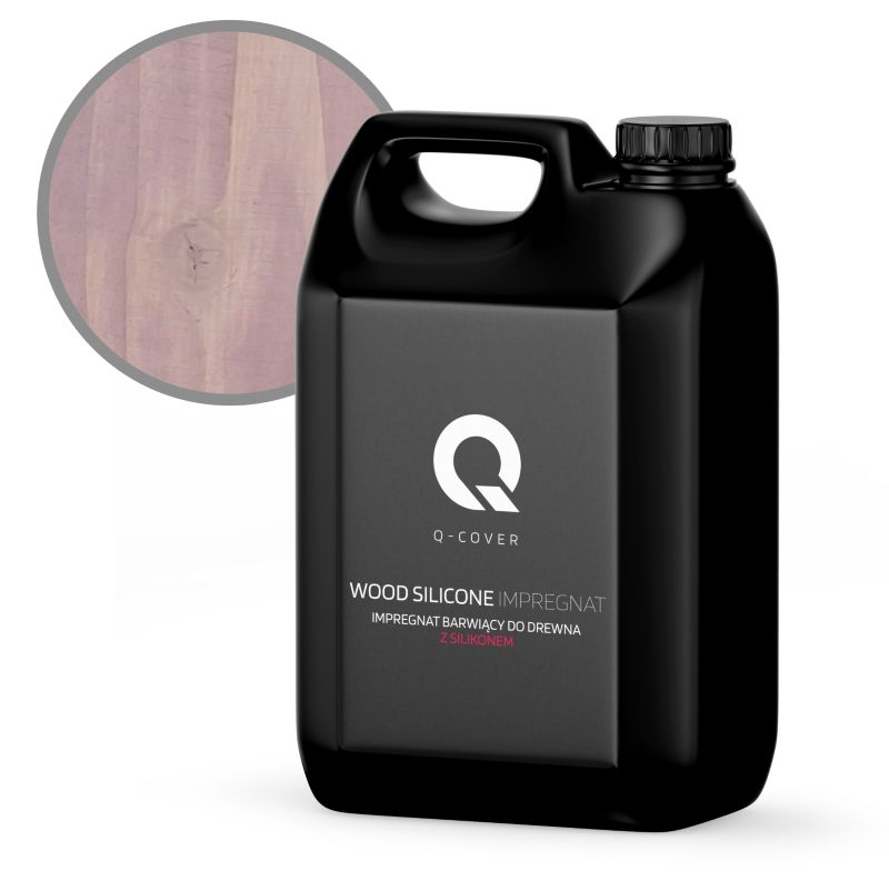 Impregnat Barwiący do Drewna z Silikonem 2w1 Q-Cover Pudrowy róż H3250 5L