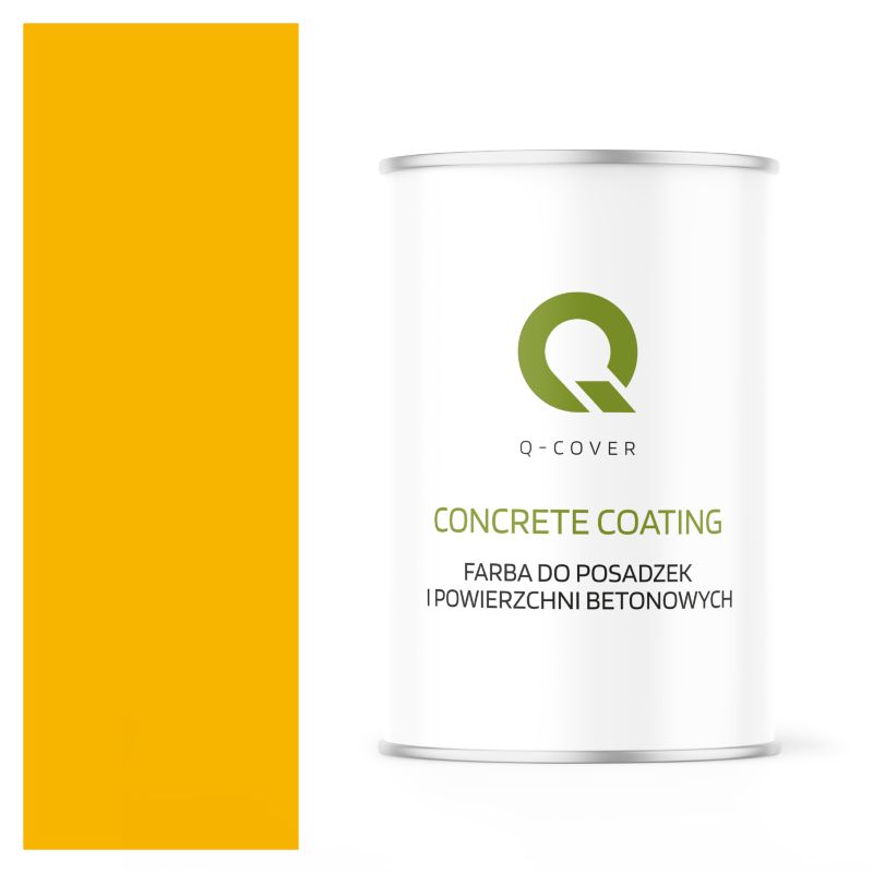 Farba do Posadzek i Powierzchni Betonowych Q-Cover Żółty drogowy RAL1023 0.9L