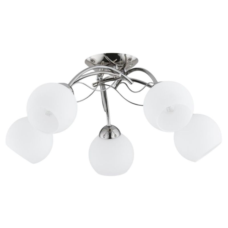 Lampa sufitowa Alfa DALLEN chromowana biała 5xE27x15W wym:22x54x54cm IP20 -1 szt.