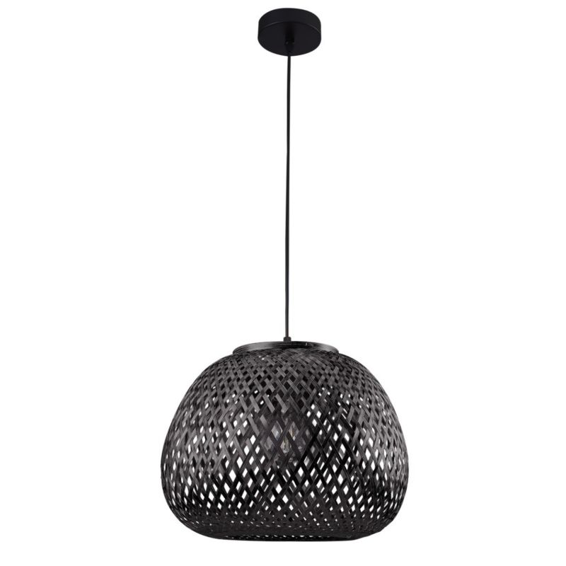 Lampa wisząca Polux Zanzibar 9219 czarna boho 1xE27 x 1 szt.