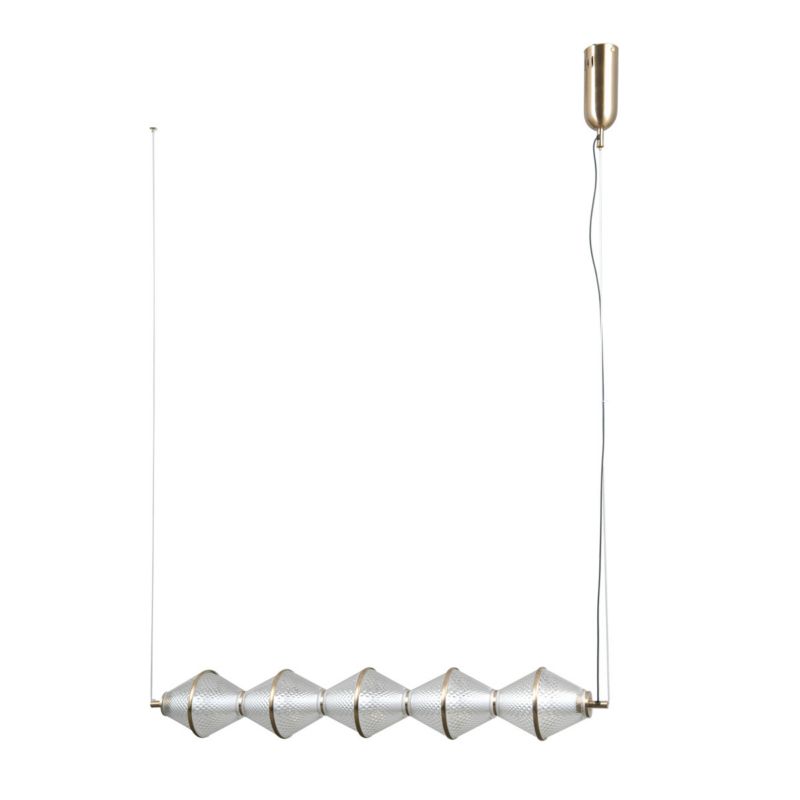 Lampa wisząca Italux FUENTE złota 5 x LED 25W 1576lm wym:120x89x13cm IP20 -1 szt.