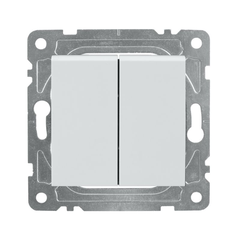 Włącznik podwójny DMP Solid Electromalt QUAD biały