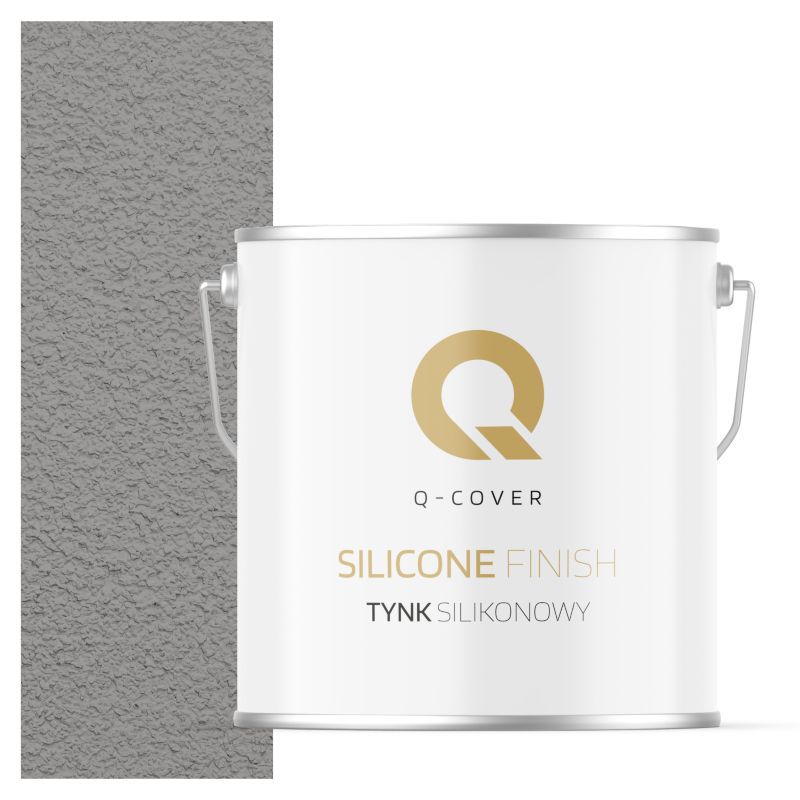 Tynk Silikonowy Elewacyjny Baranek 2.0mm Q-Cover Szary platynowy F264 7KG