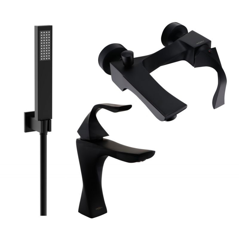 Zestaw wannowy Mexen Estrella czarny 72303R02-70 1 szt.