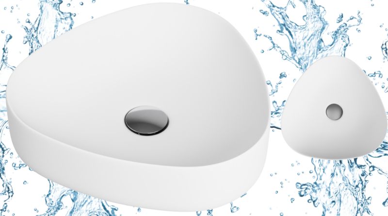 Umywalka Nablatowa Granitan Trivio trójkątna łazienkowa biała stawiana na blat 1szt.