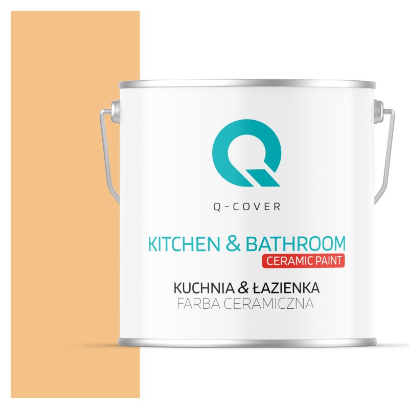 Farba Ceramiczna Kuchnia & Łazienka Q-Cover Pomarańczowy jasny H5961 Głęboki Mat 5L
