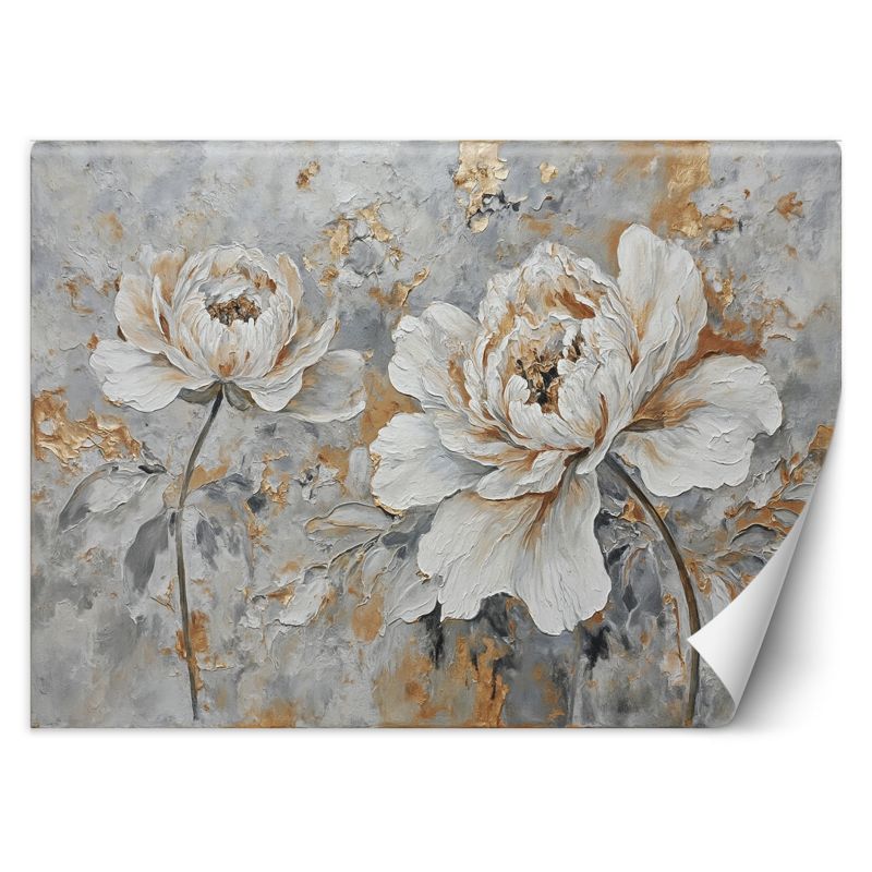 Fototapeta Feeby Róża Kwiat Srebrny Złoty 450x315 1 szt