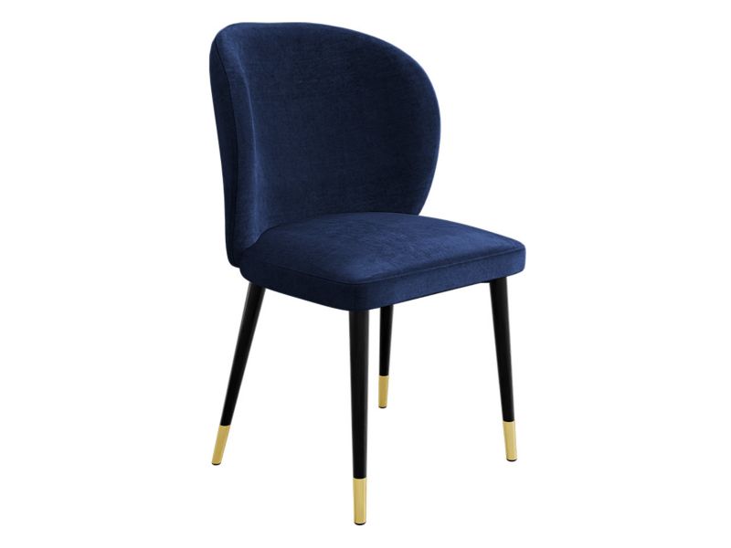 Krzesło MIRJAN 24 tapicerowane Cleo czarny/złoty/granatowy 1 szt.